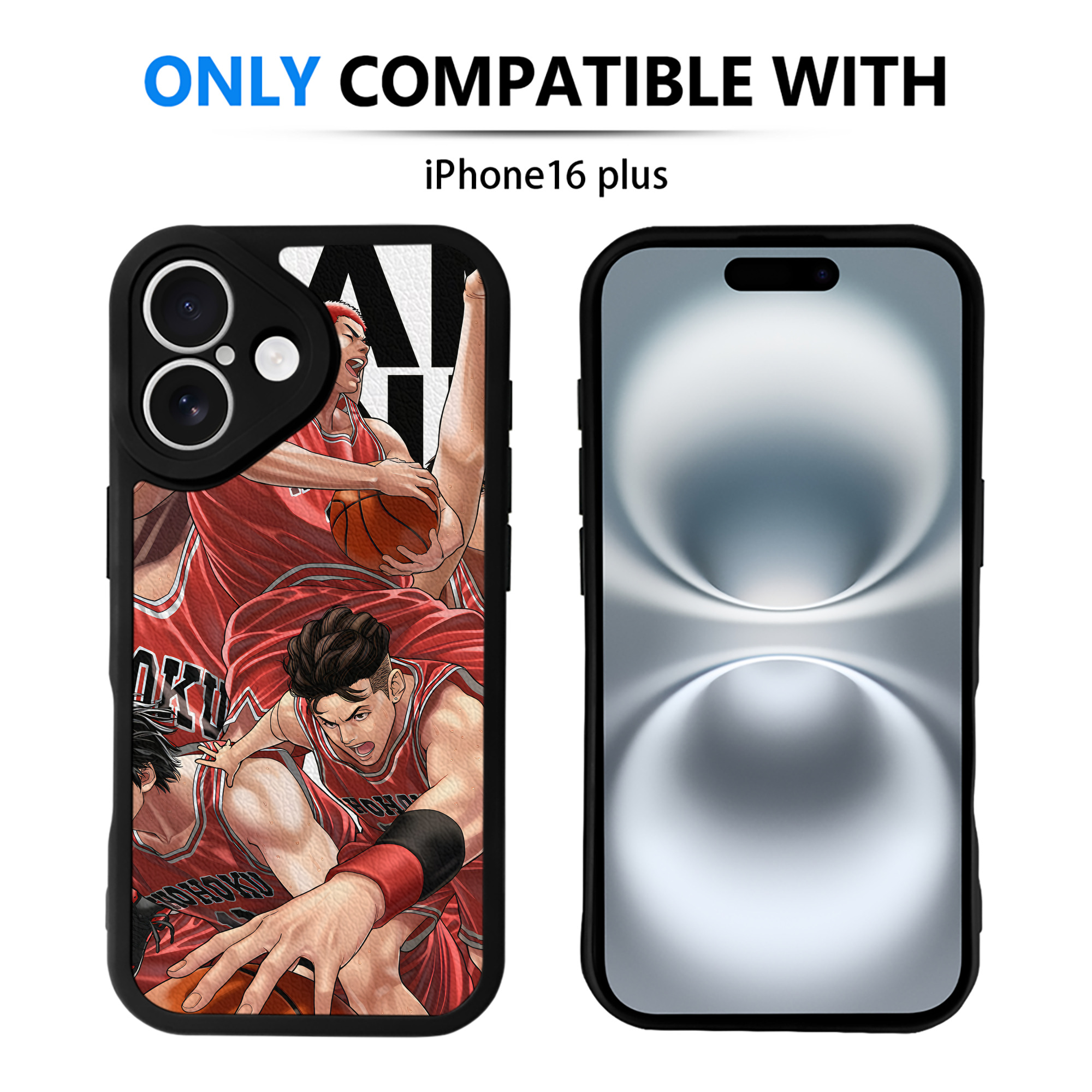 （画像用） SLAM DUNK／スラムダンク 【iPhone 16シリーズ対応】シリコンスマホケース（レザー調） 材質：シリコン